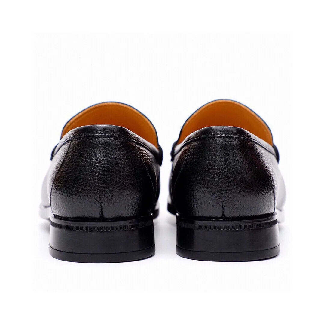 Men's shoes 💰520 💐[Ferragamo/Ferragamo] New 🐲Ferragamo* Ferragamo classic formal leather shoes! It uses imported first-layer pebbled cowhide leather upper + luxurious hardware buckle, and the inner first-layer comfortable cowhide leather lining! Original rubber outsole! Code number 38-44 (45🉑️customized)